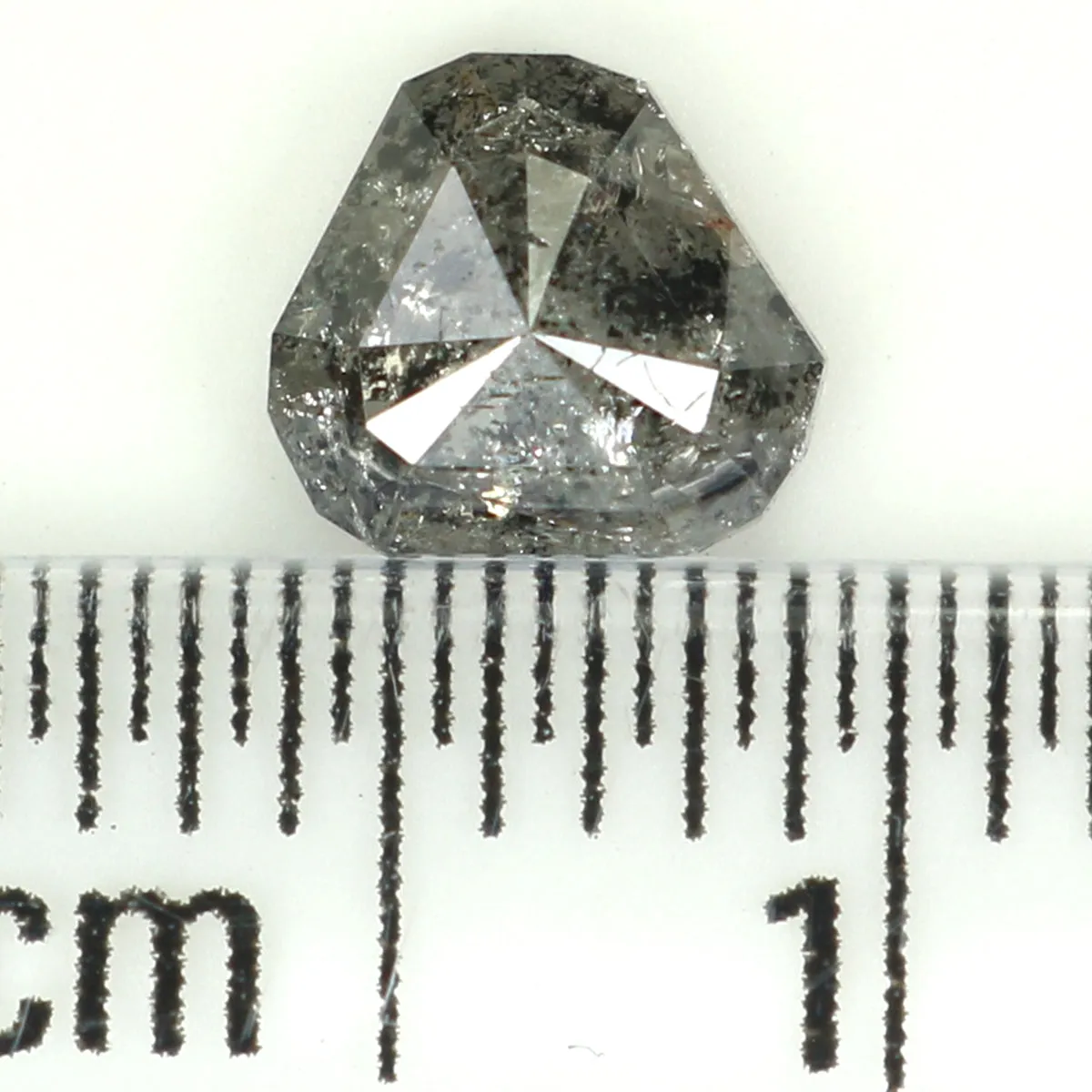 0.66 CT Natural Loose Triangle Shape Diamond Salt And Pepper Triangle Cut Diamond 5.25 MM Black Grey Triangle Shape Rose Cut Dia