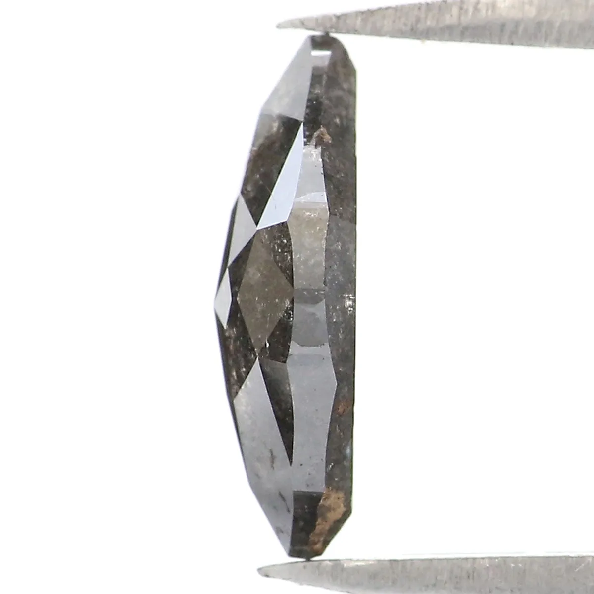 0.88 CT Natural Loose Marquise Shape Diamond Salt And Pepper Marquise Rose Cut Diamond 9.45 MM Black Grey Color Marquise Cut Dia