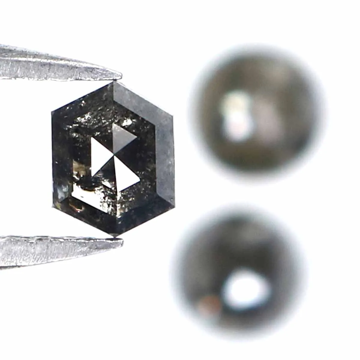 1.03 CT Natural Loose Mix Shape Diamond Salt And Pepper Mix Shape Diamond 4.35 MM Natural Black Grey Color Mix Shape Rose Cut Di