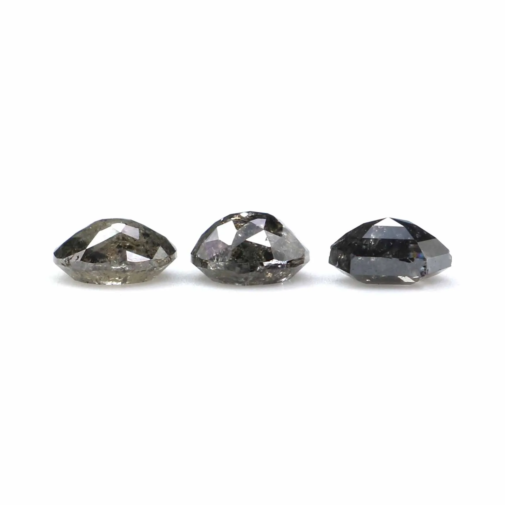 1.03 CT Natural Loose Mix Shape Diamond Salt And Pepper Mix Shape Diamond 4.35 MM Natural Black Grey Color Mix Shape Rose Cut Di