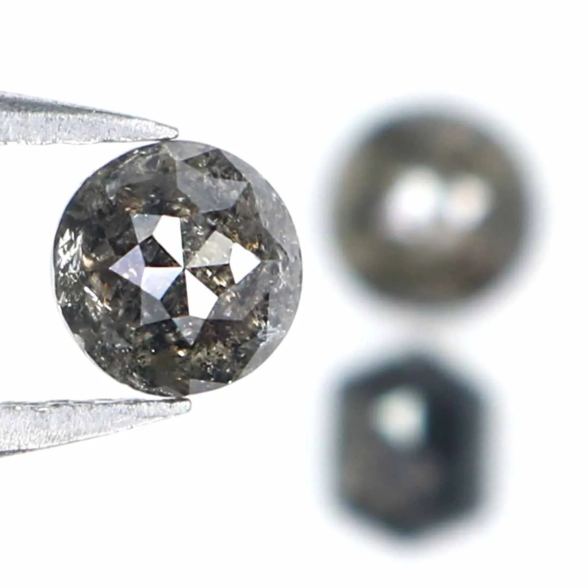 1.03 CT Natural Loose Mix Shape Diamond Salt And Pepper Mix Shape Diamond 4.35 MM Natural Black Grey Color Mix Shape Rose Cut Di