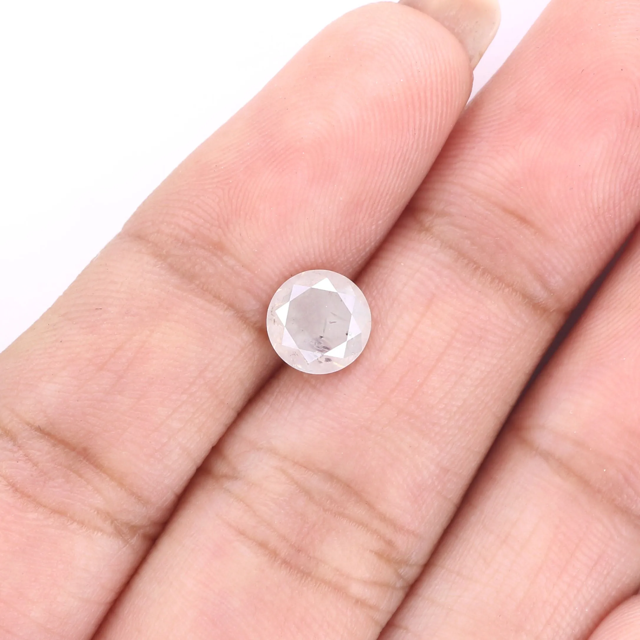 1.16 CT Natural Loose Round Shape Diamond Grey Color Round Cut Diamond 6.45 MM Natural Loose Diamond Round Brilliant Cut Diamond