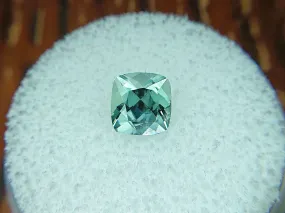 1.48ct MINTY GREEN GREY MONTANA SAPPHIRE CUSHION CUT