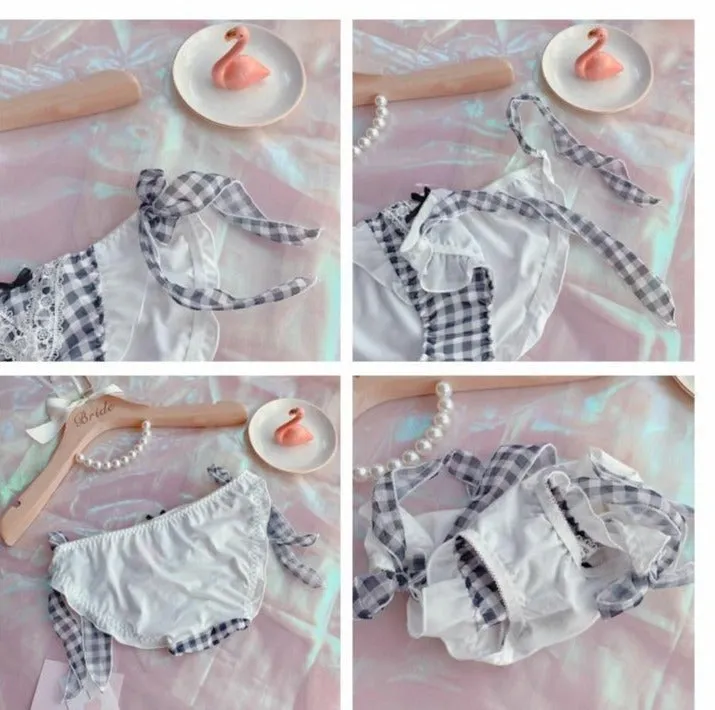 2-Piece Plaid Nymphet Lingerie Set