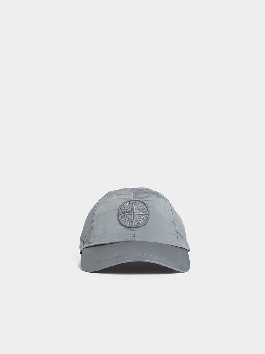 6 Panel Nylon Metal Cap, Aqua