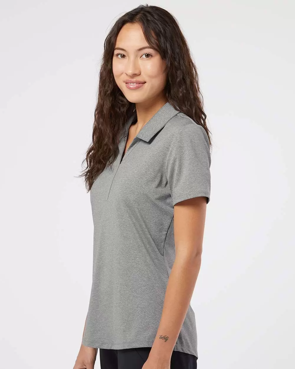 Adidas Golf Clothing A481 Women's Floating 3-Stripes Sport Shirt SKU: A481