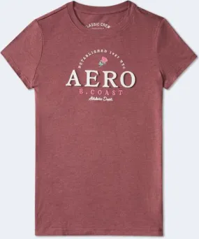 Aeropostale Rose East Coast Appliqué Graphic Tee