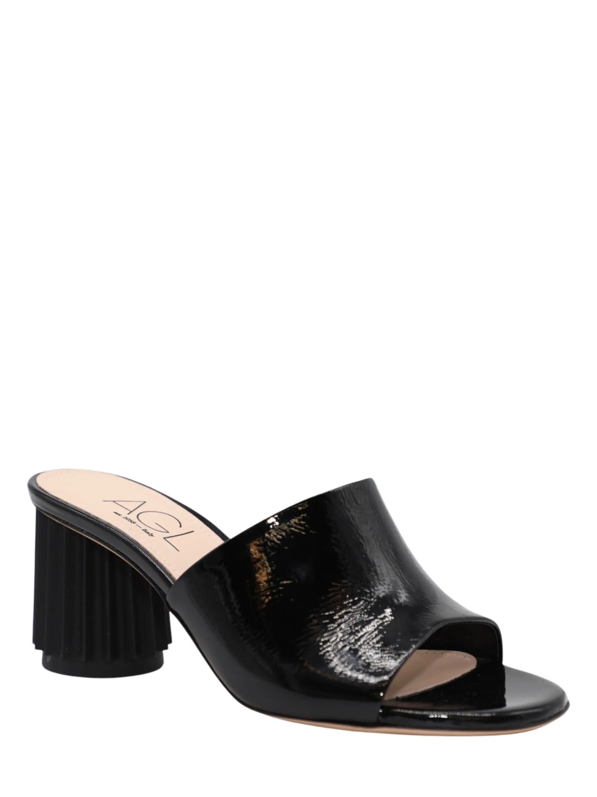 AGL Dorica M Slide Sandal Heel in Black