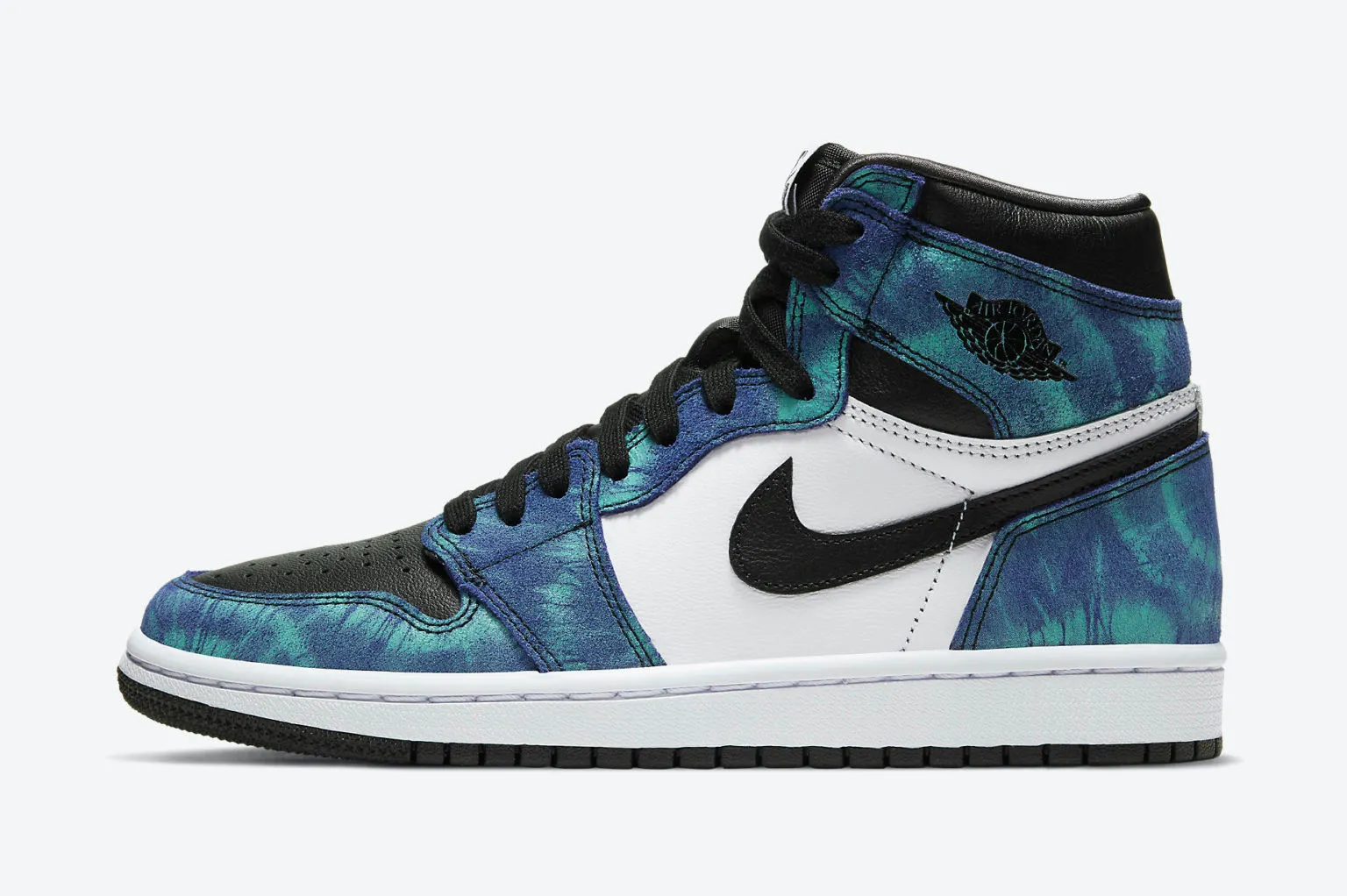 Air Jordan 1 Retro High Tie Dye White Black Aurora Green CD0461-100