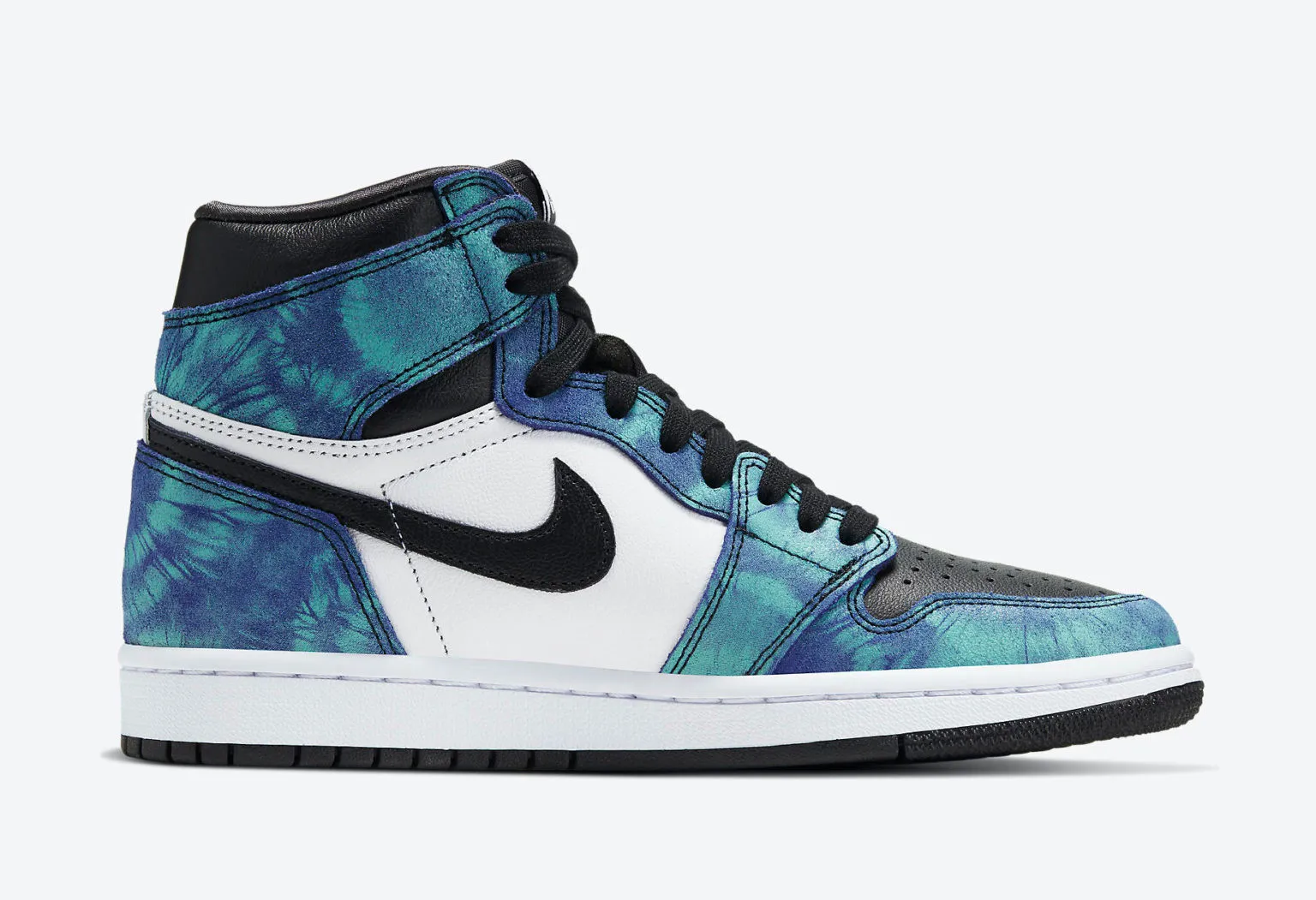 Air Jordan 1 Retro High Tie Dye White Black Aurora Green CD0461-100