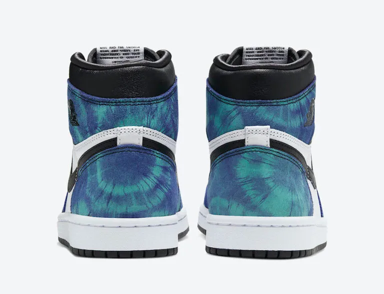 Air Jordan 1 Retro High Tie Dye White Black Aurora Green CD0461-100