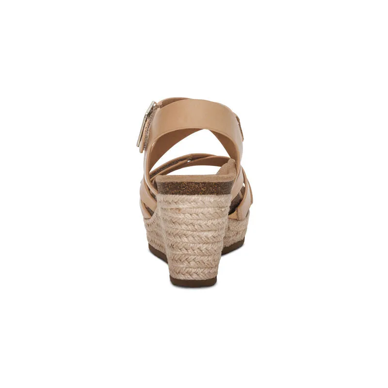  Anna Strappy Espadrille Wedge Sandal in Sand  