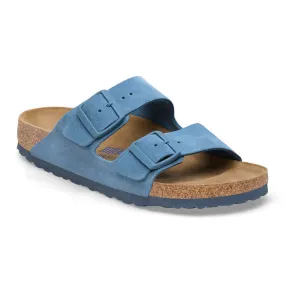  Arizona Soft Footbed Sandal in Elemental Blue Suede  