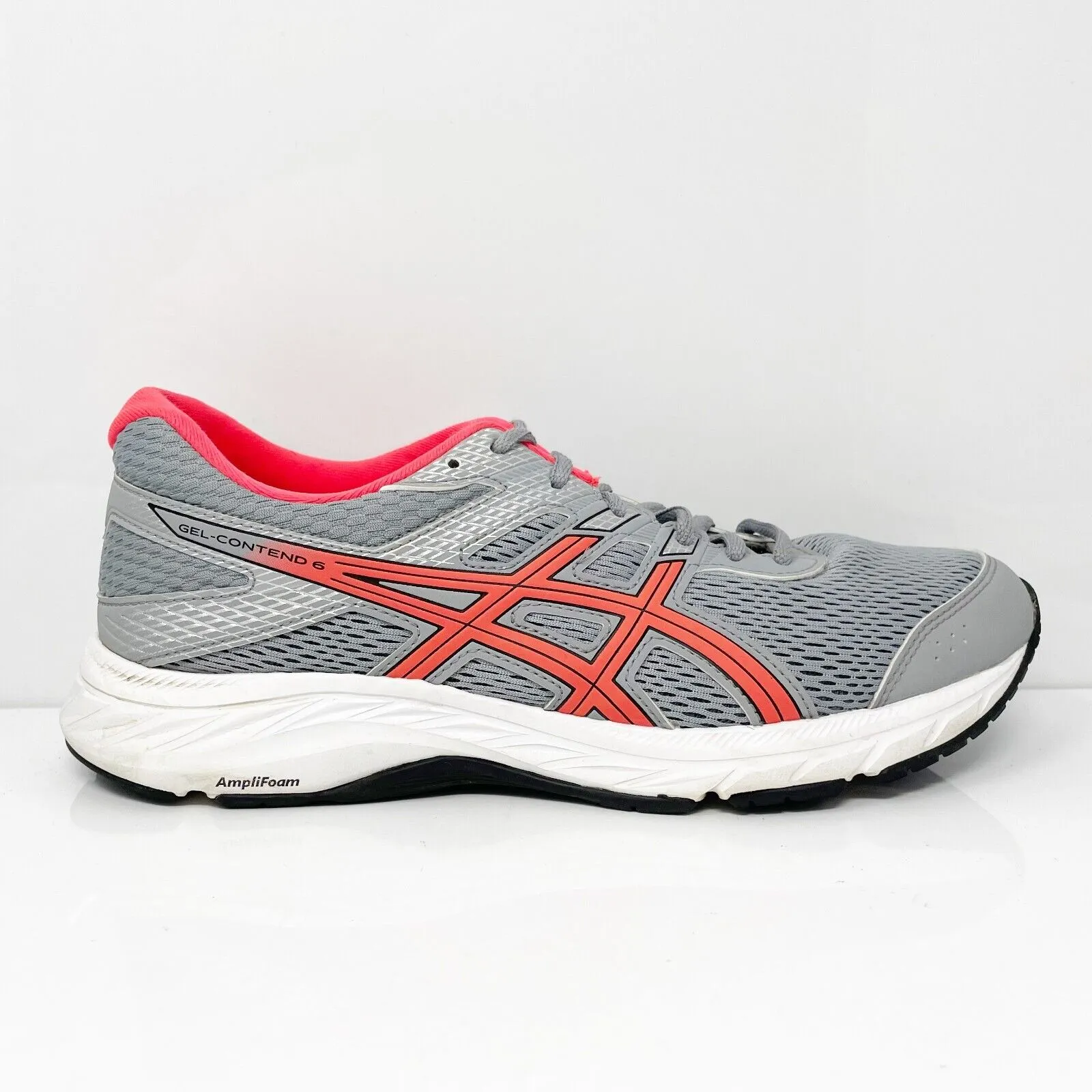 Asics Womens Gel Contend 6 1012A570 Gray Running Shoes Sneakers Size 9.5