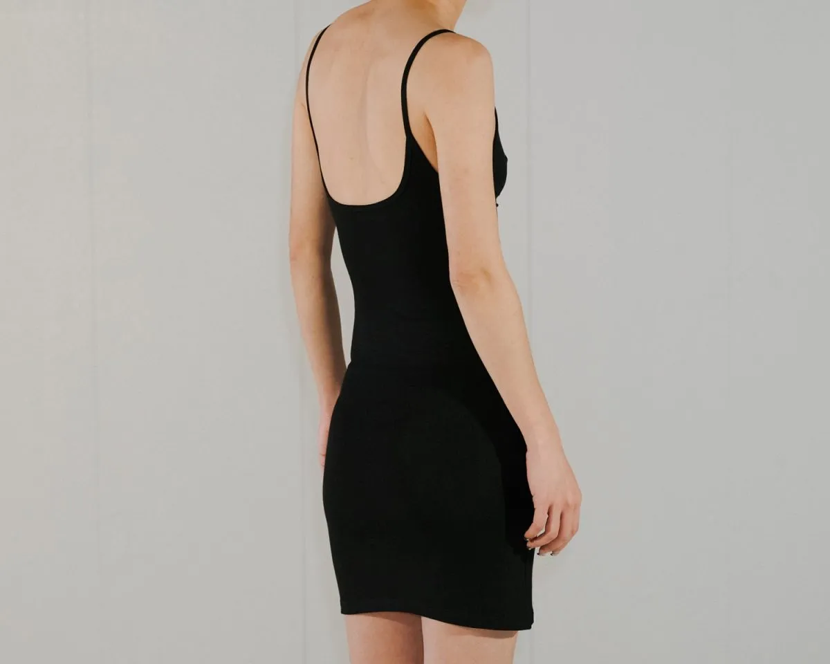 BASERANGE | SLIP DRESS | BLACK