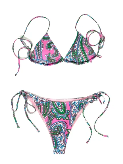 BIKINI A TRIANGOLO ROSA IN FANTASIA