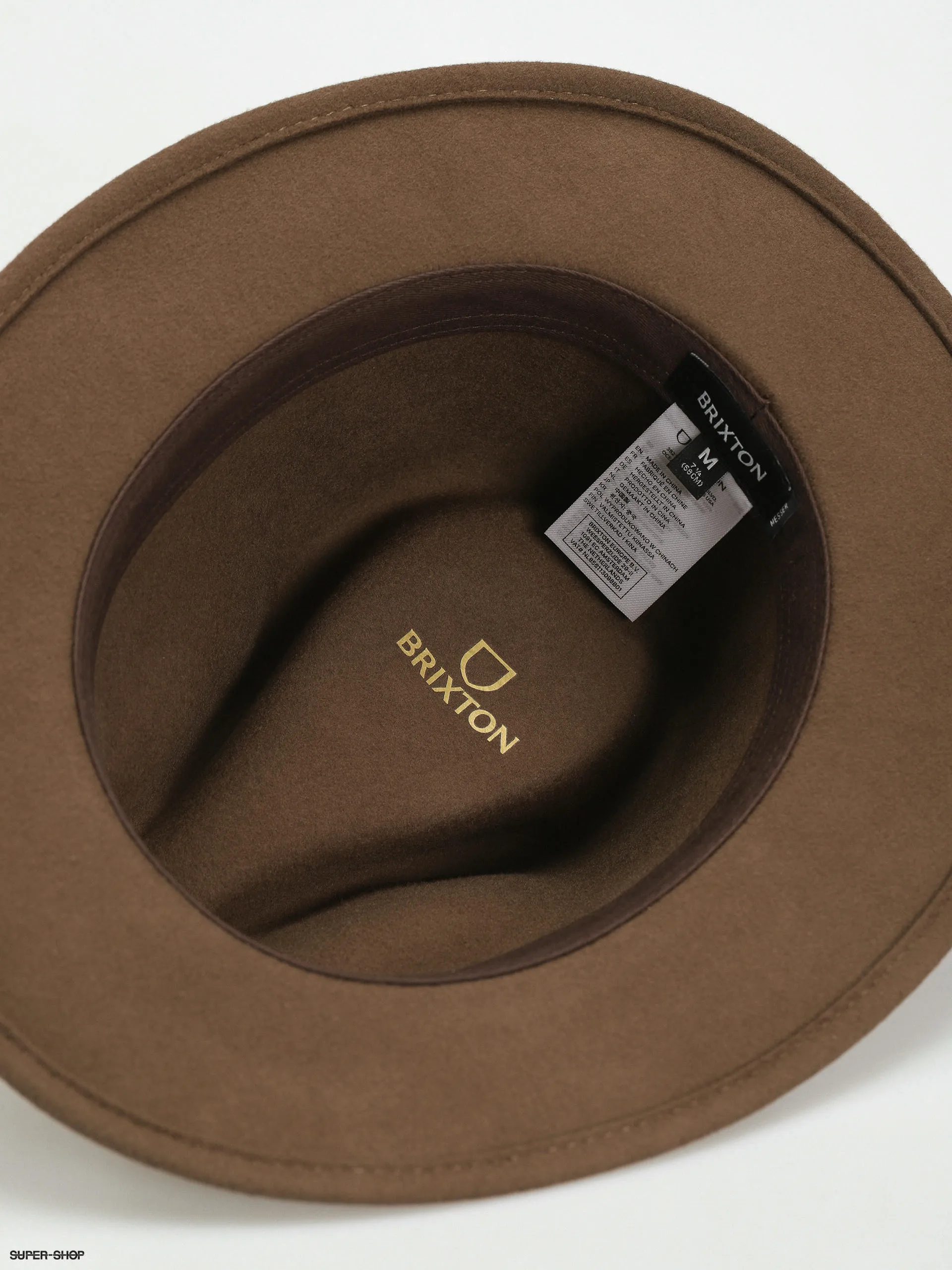 Brixton Messer Packable Fedora Hat (dark earth)