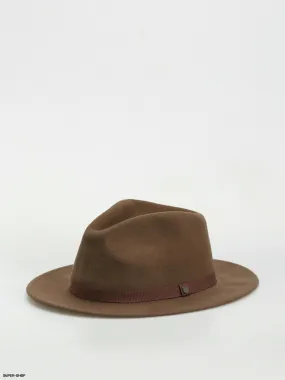 Brixton Messer Packable Fedora Hat (dark earth)