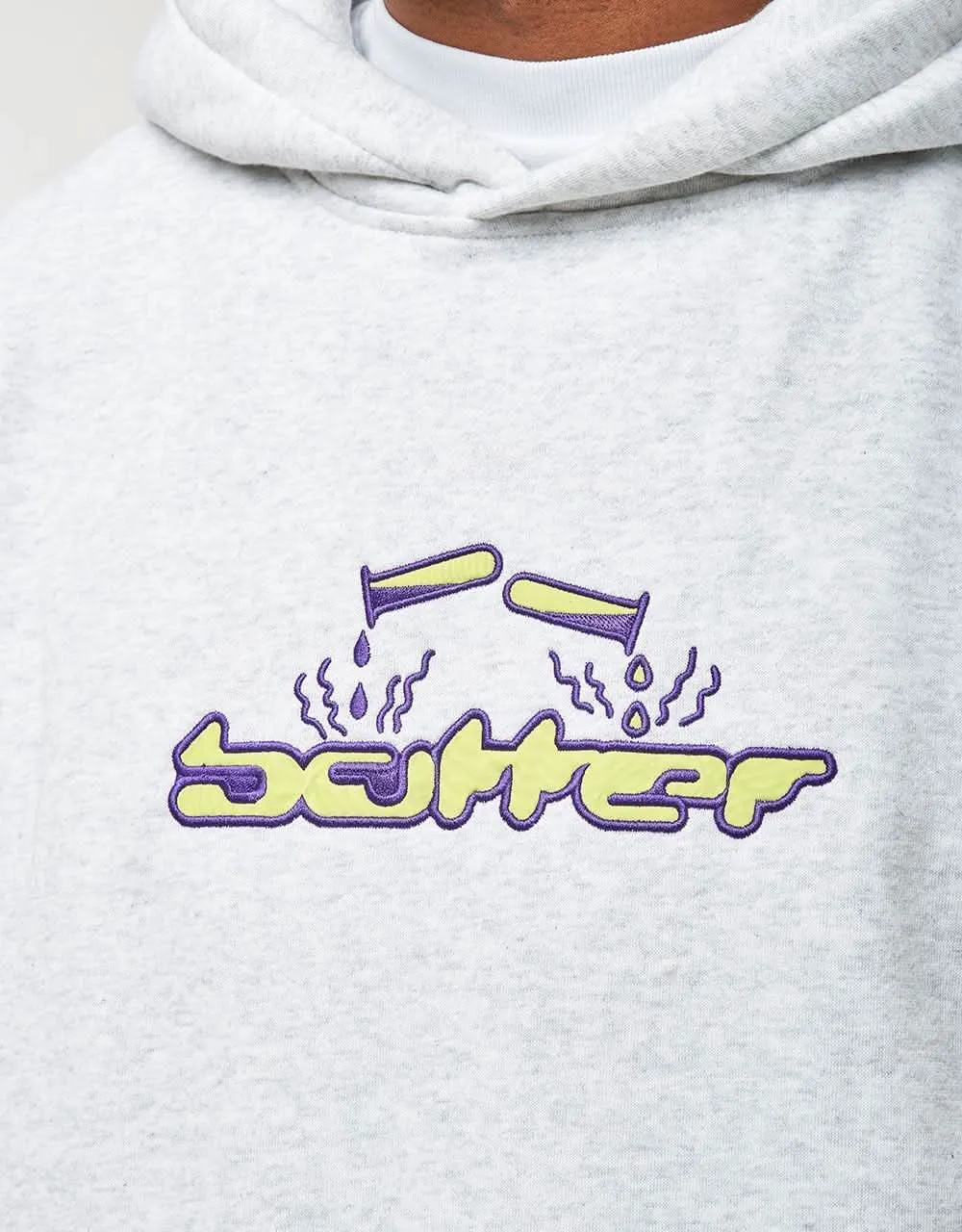 Butter Goods Corrosive Applique Pullover Hoodie - Ash