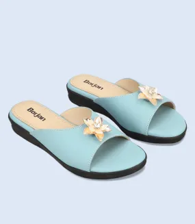 BW9198-ICE BLUE-Women Casual Slipper