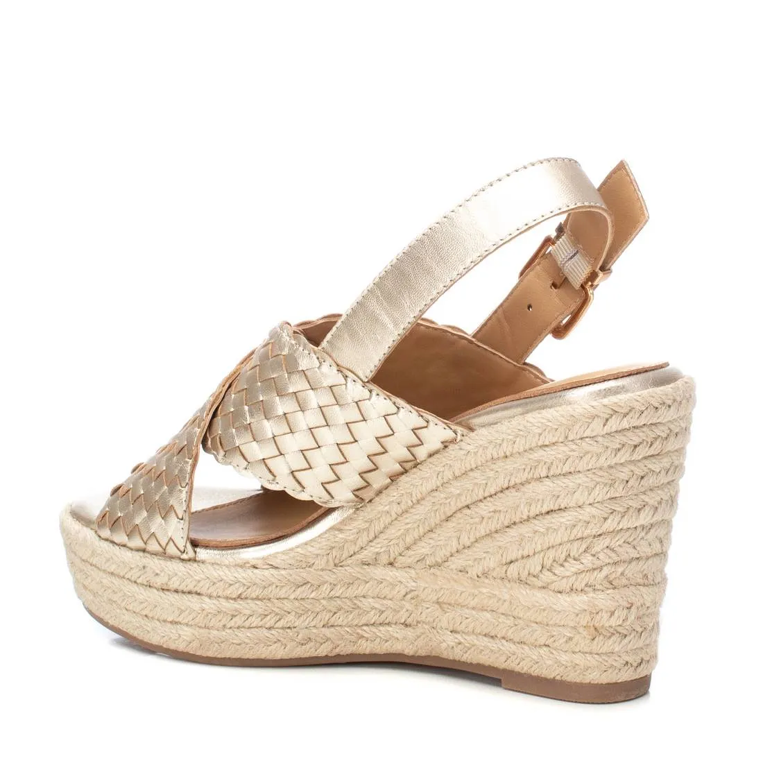 CARMELA Gold High Wedge Sandal