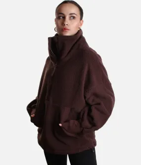 Chocolate BIG HUG FLEECE - High-neck Collar