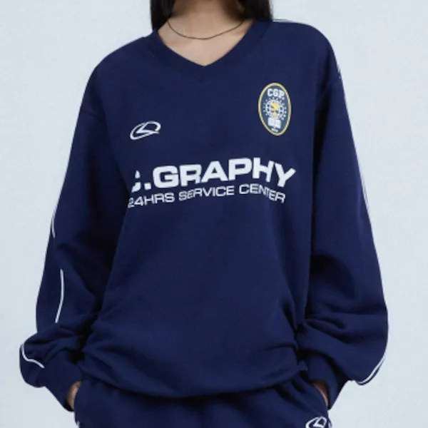 Code graphy  |Unisex Street Style Logo Sweatshirts