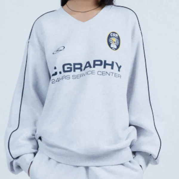 Code graphy  |Unisex Street Style Logo Sweatshirts