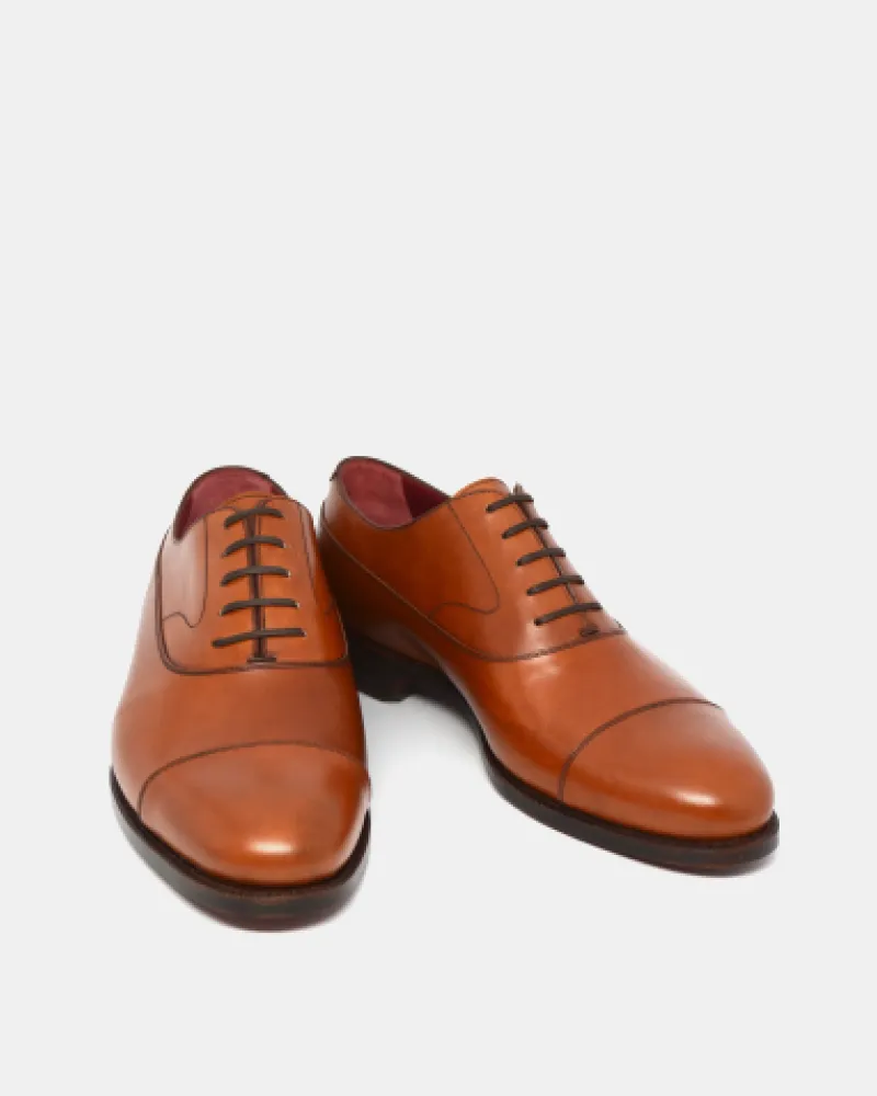 Cognac Calf Balmoral Oxford Shoe