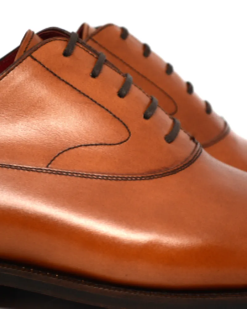 Cognac Calf Balmoral Oxford Shoe