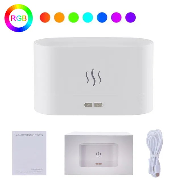 Colorful Flame Air Humidifier Aroma Diffuser USB