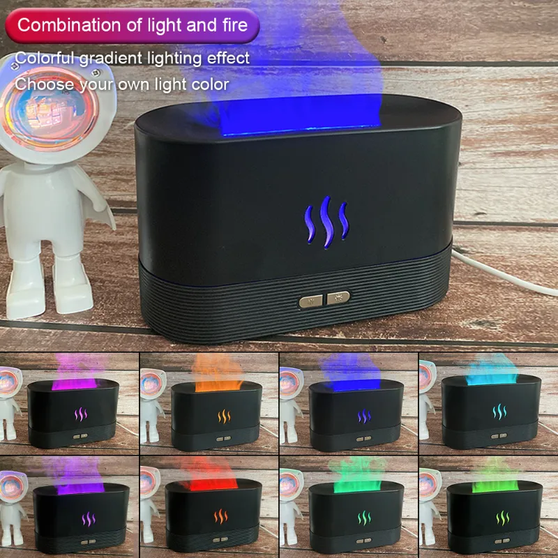 Colorful Flame Air Humidifier Aroma Diffuser USB