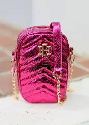 Colton Cell Phone Crossbody METALLIC FUCHSIA