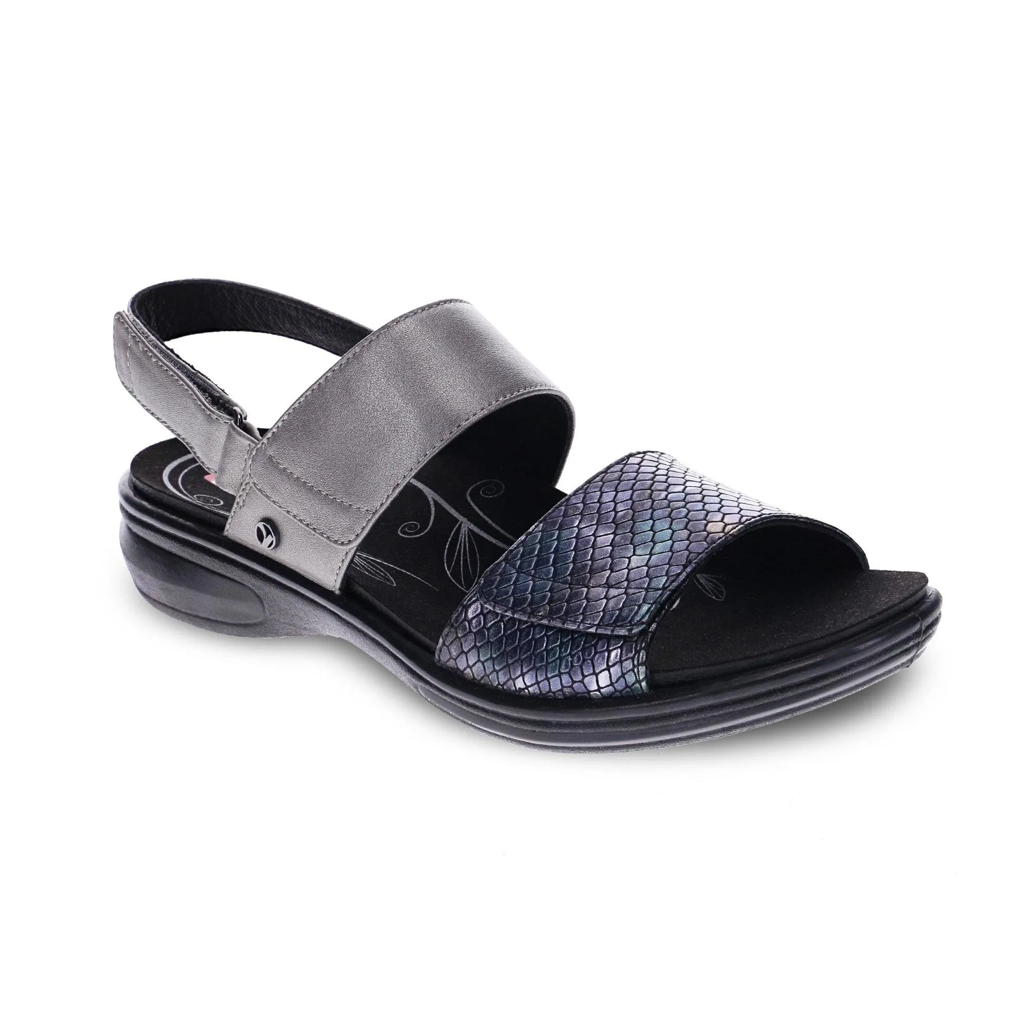  Como Adjustable Back-Strap Sandal in Slate Leather  