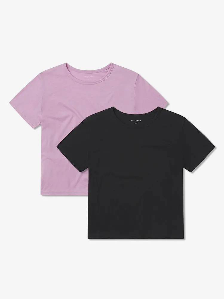 Cropped Fitted Crew Marcy Tee 2-Pack