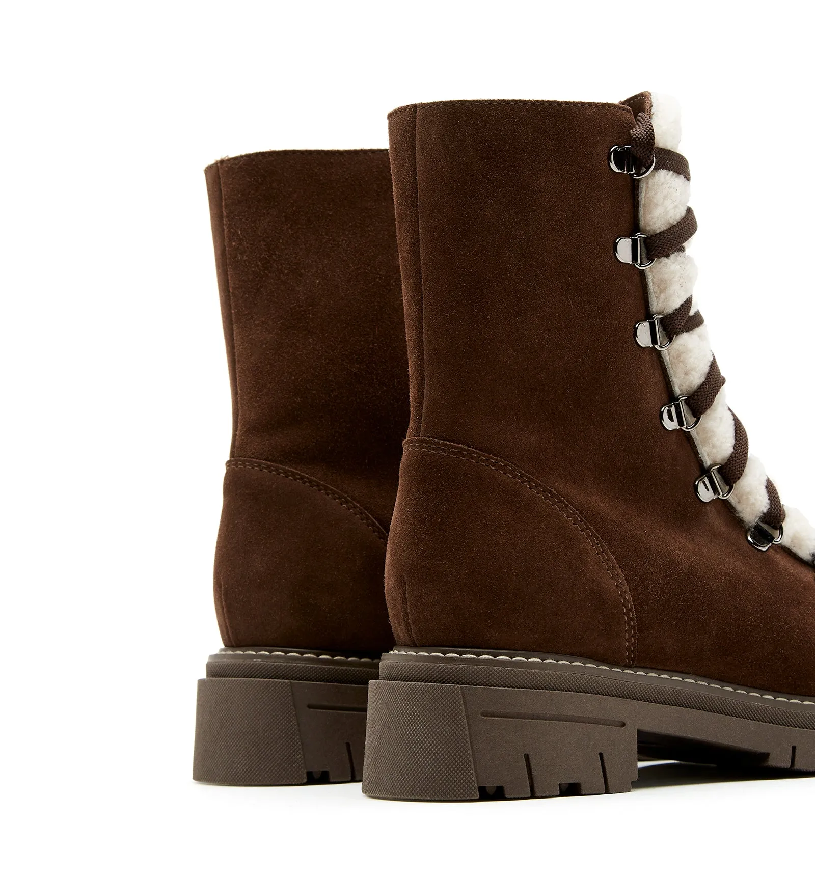 DIEGO SHEARLING-LINED SUEDE BOOTIE