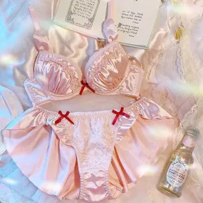 Dolores Satin Kawaii Princess Nymphet Lolita Lingerie Set