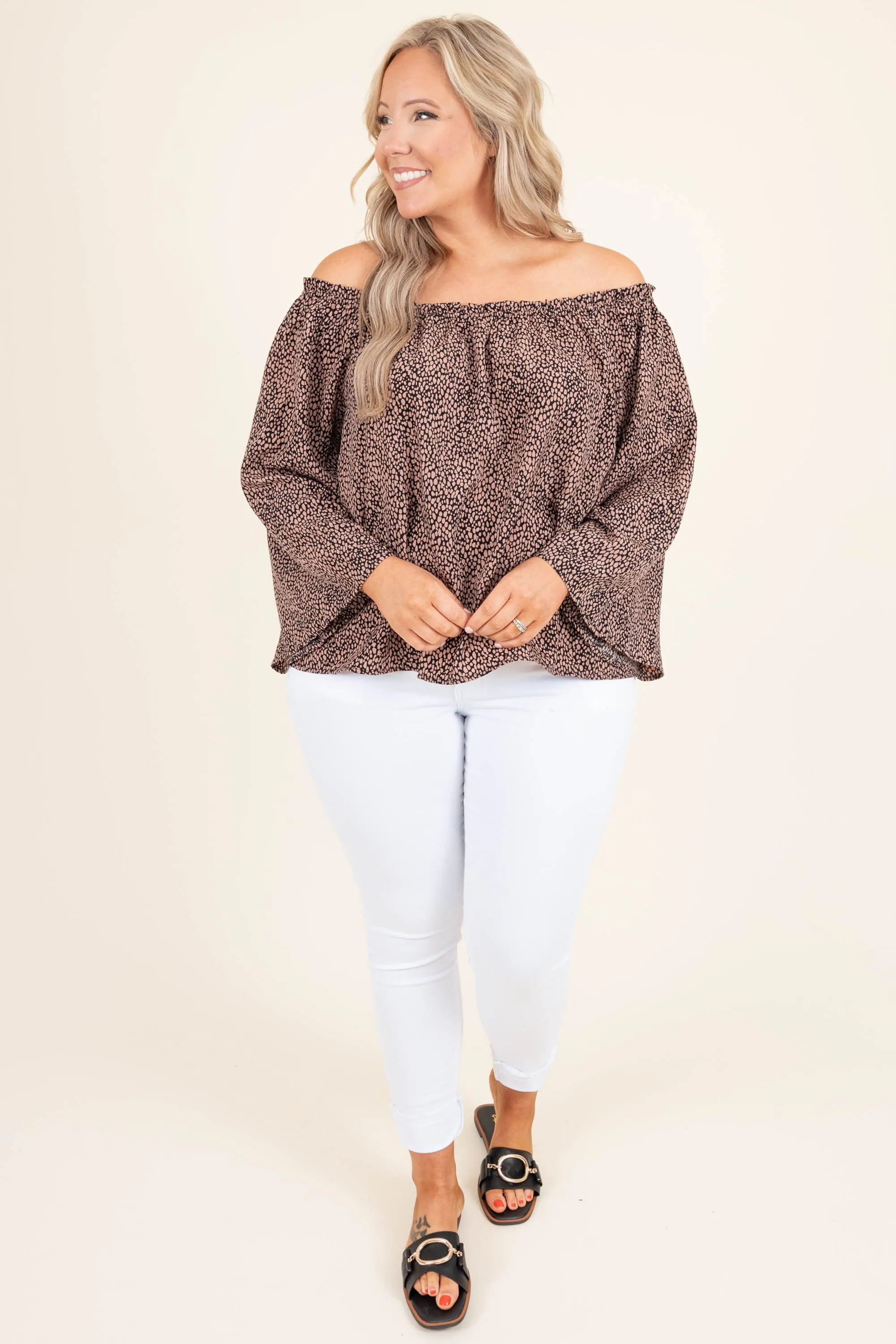 Downtown Dreams Top, Brown