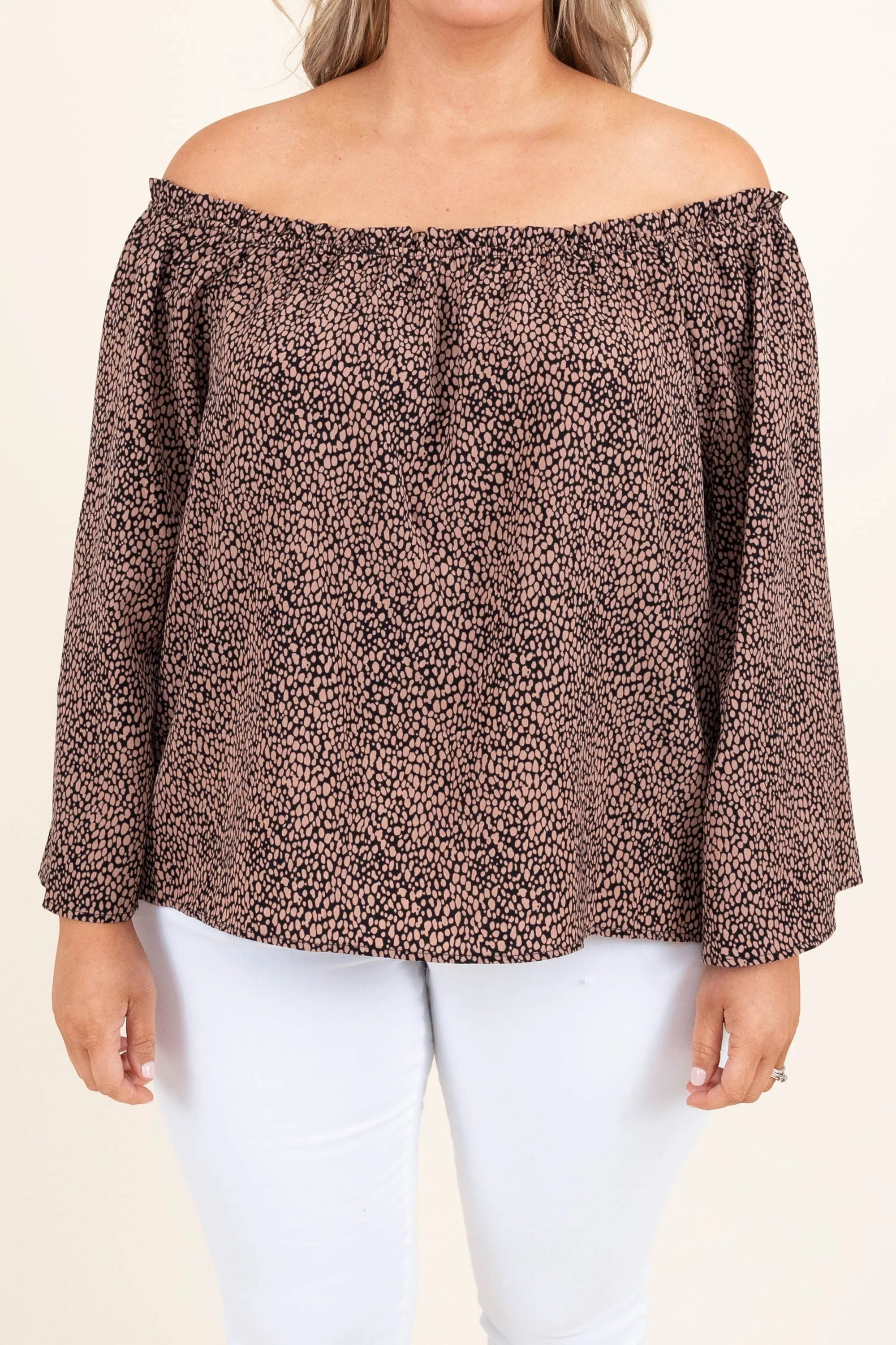 Downtown Dreams Top, Brown