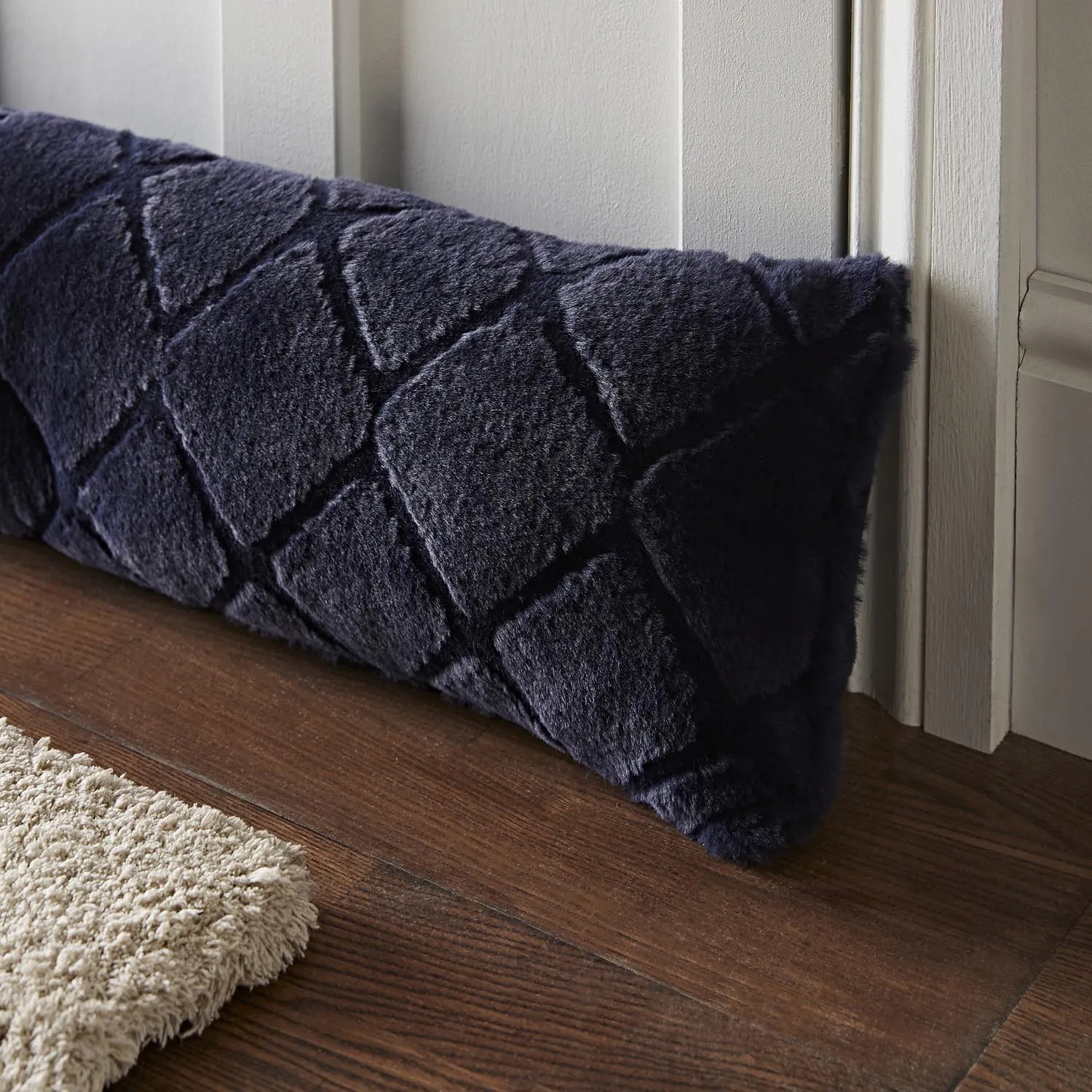 Draught Excluder 90cm x 20cm - Navy / Blue