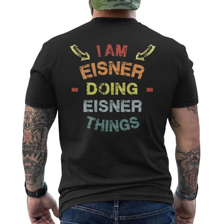 Eisner Family Crest Eisner Eisner Clothing Eisner T Eisner T For The Eisner Men's T-shirt Back Print