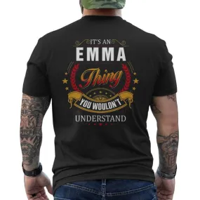 Emma Family Crest Emma Emma Clothing Emma T Emma T For The Emma 131 Men's T-shirt Back Print