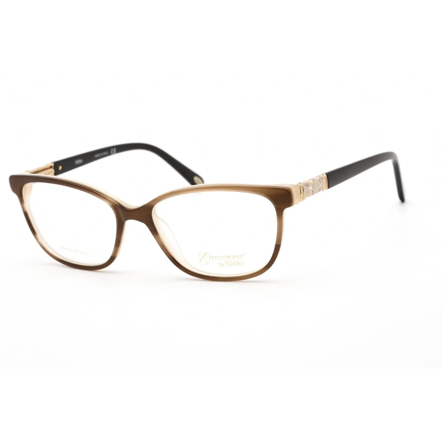 Emozioni 4049 Eyeglasses Brown Horn / Clear Lens