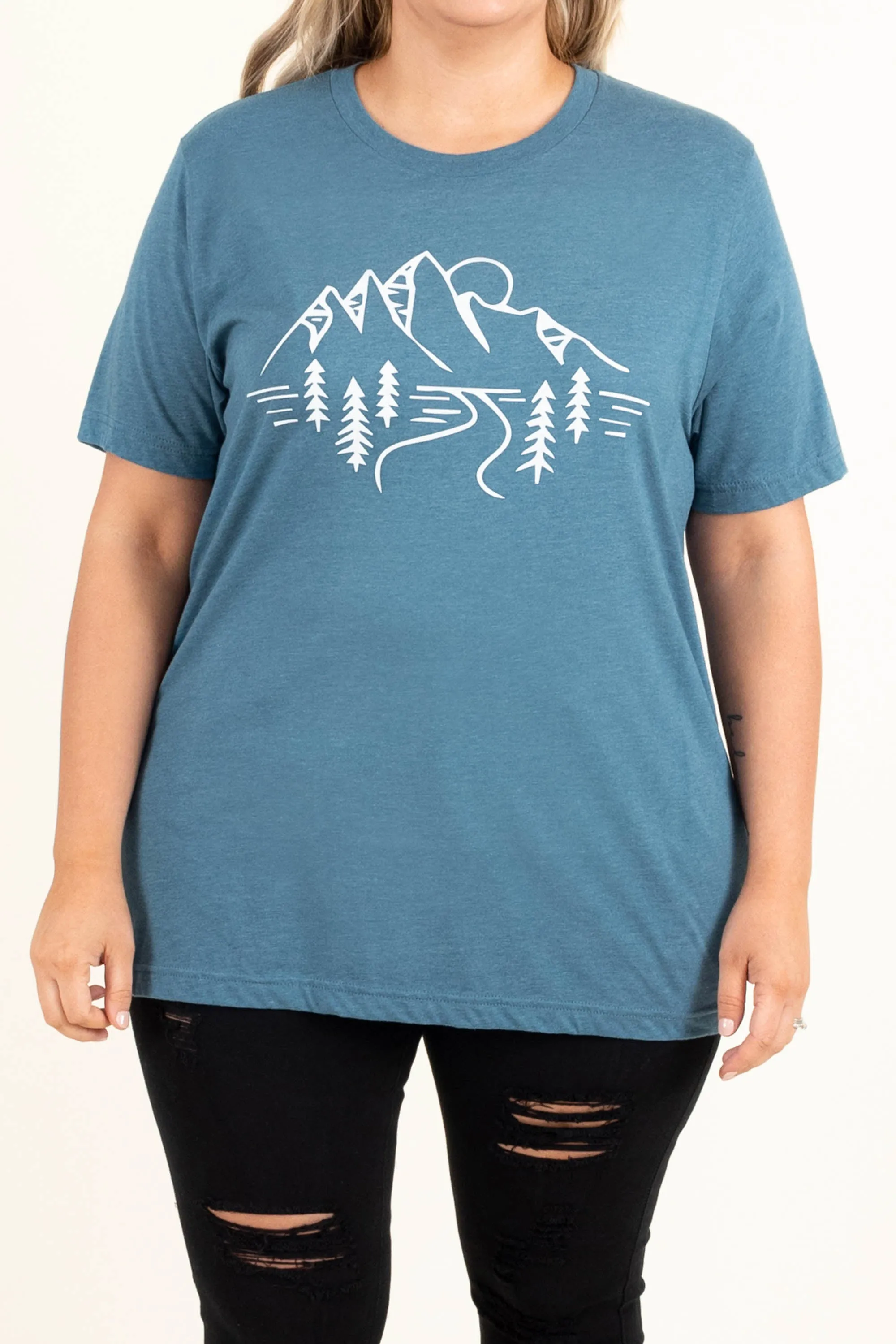 Exploring Nature Tee, Heather Deep Teal