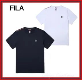 FILA  |Unisex Street Style Cotton Logo T-Shirts