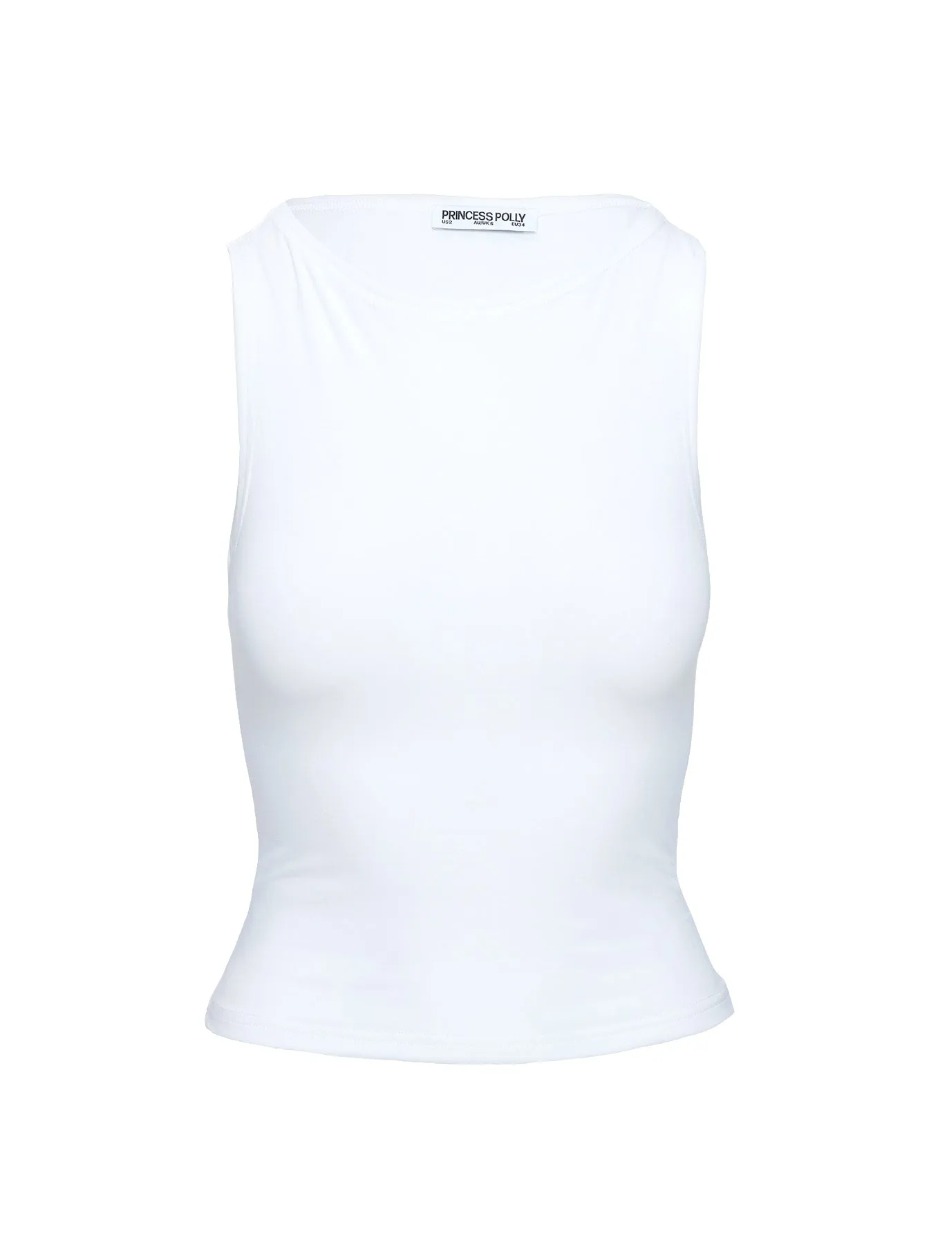 Fitzy High Neck Top White