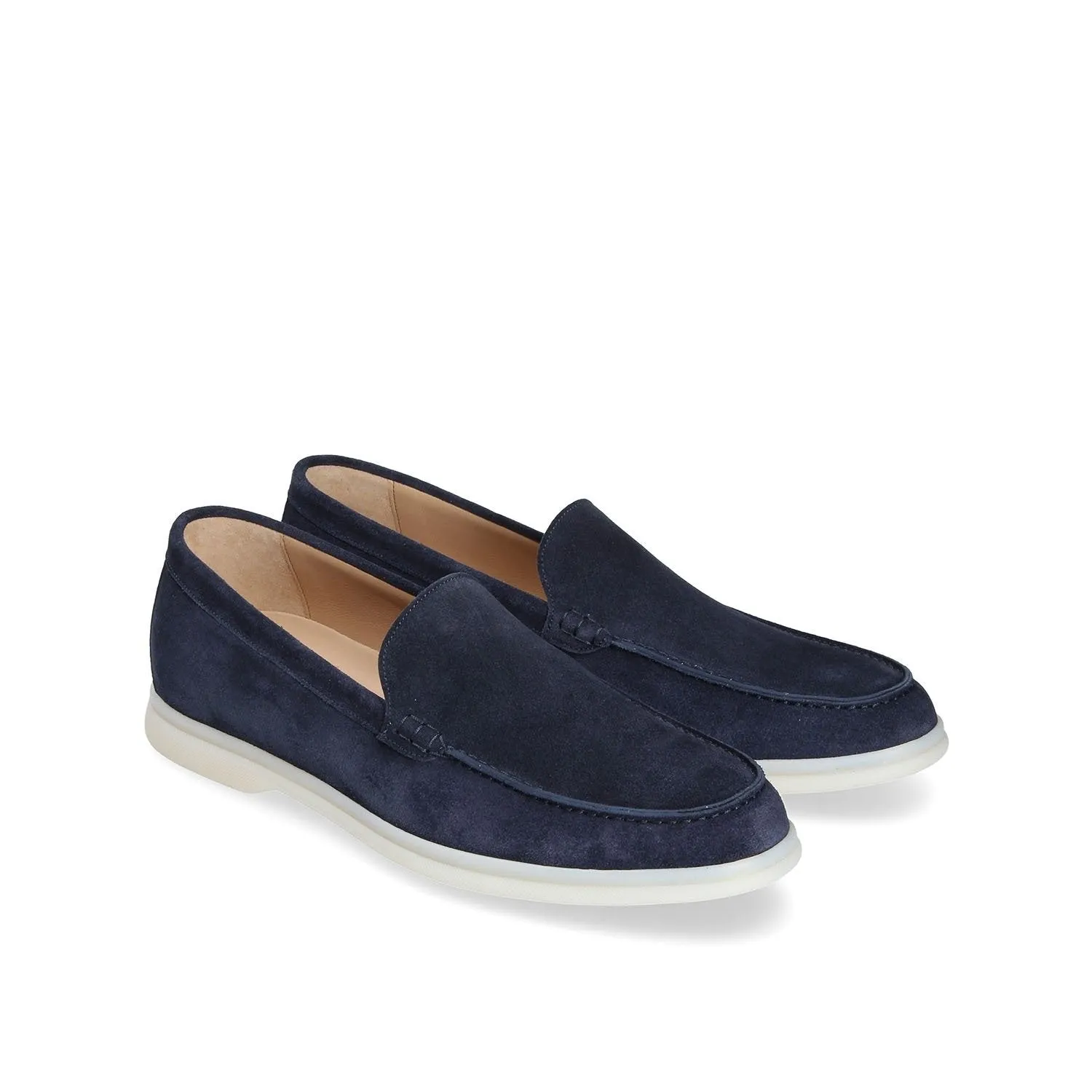 Franceschetti Vieste Men's Shoes Blue Suede Leather Slip-On Sneakers (FCCT1013)