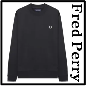 FRED PERRY  |Unisex Street Style Logo Sweatshirts