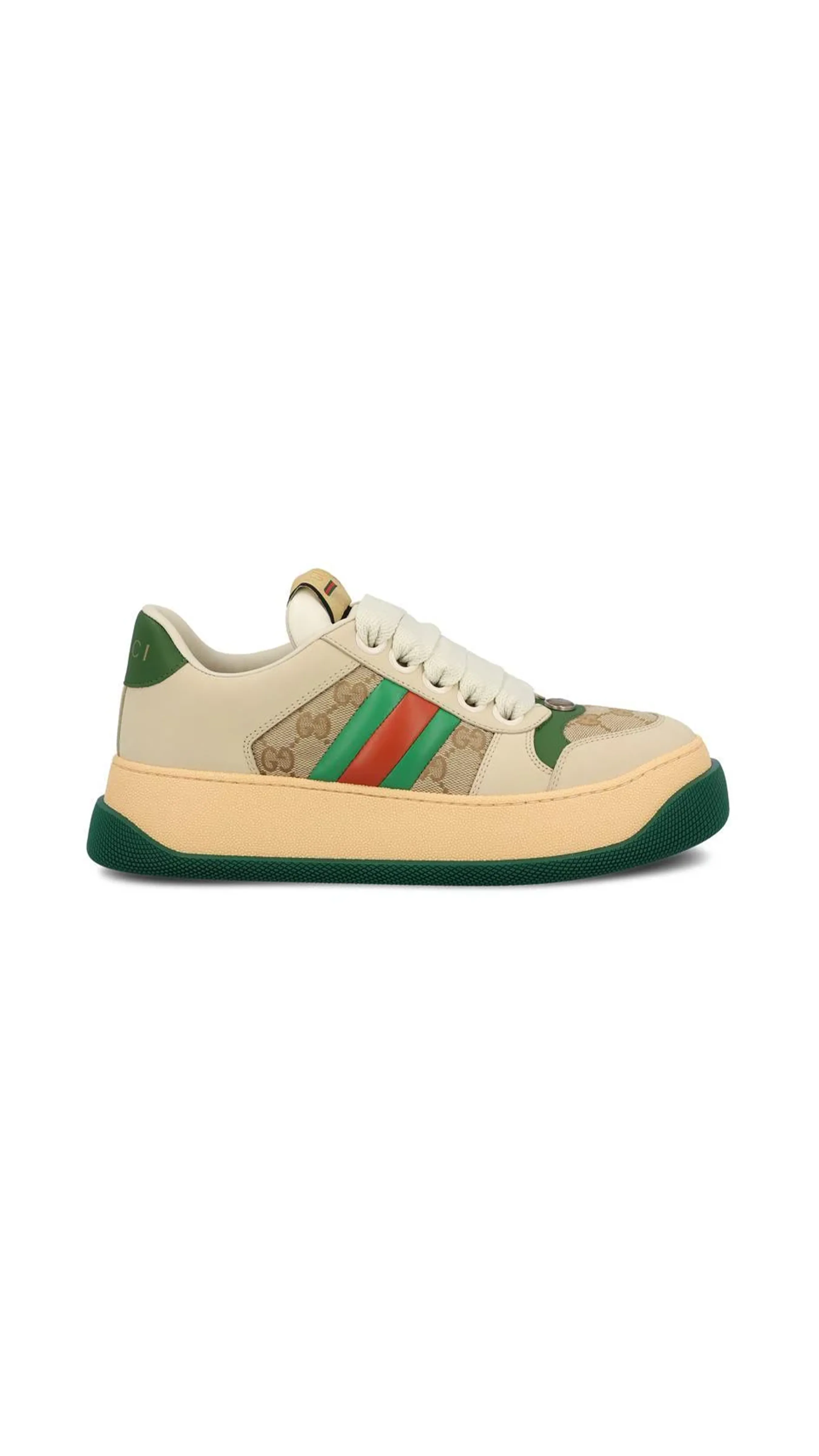 GG Screener Sneakers - White/Green