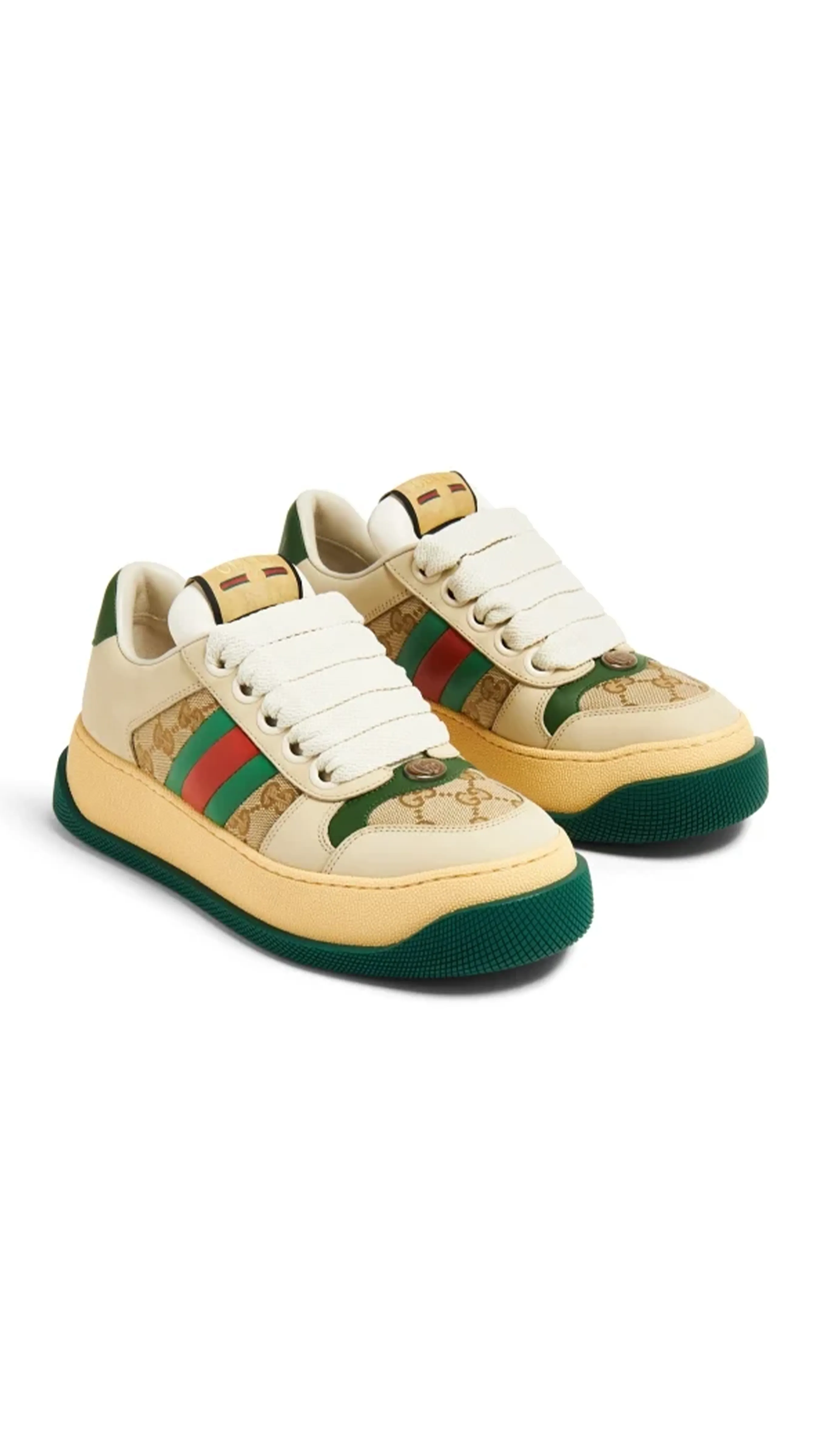 GG Screener Sneakers - White/Green